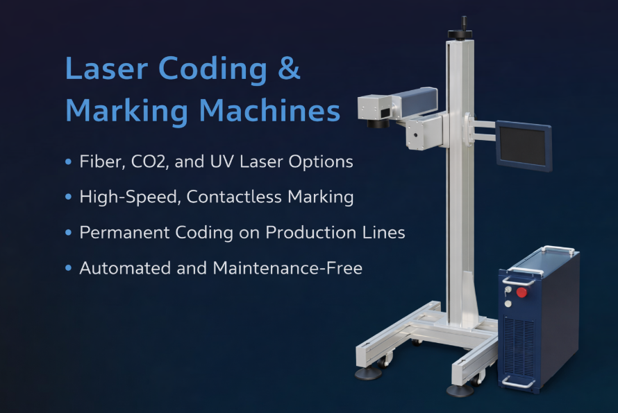 laser coding & marking machines for industrial production lines
