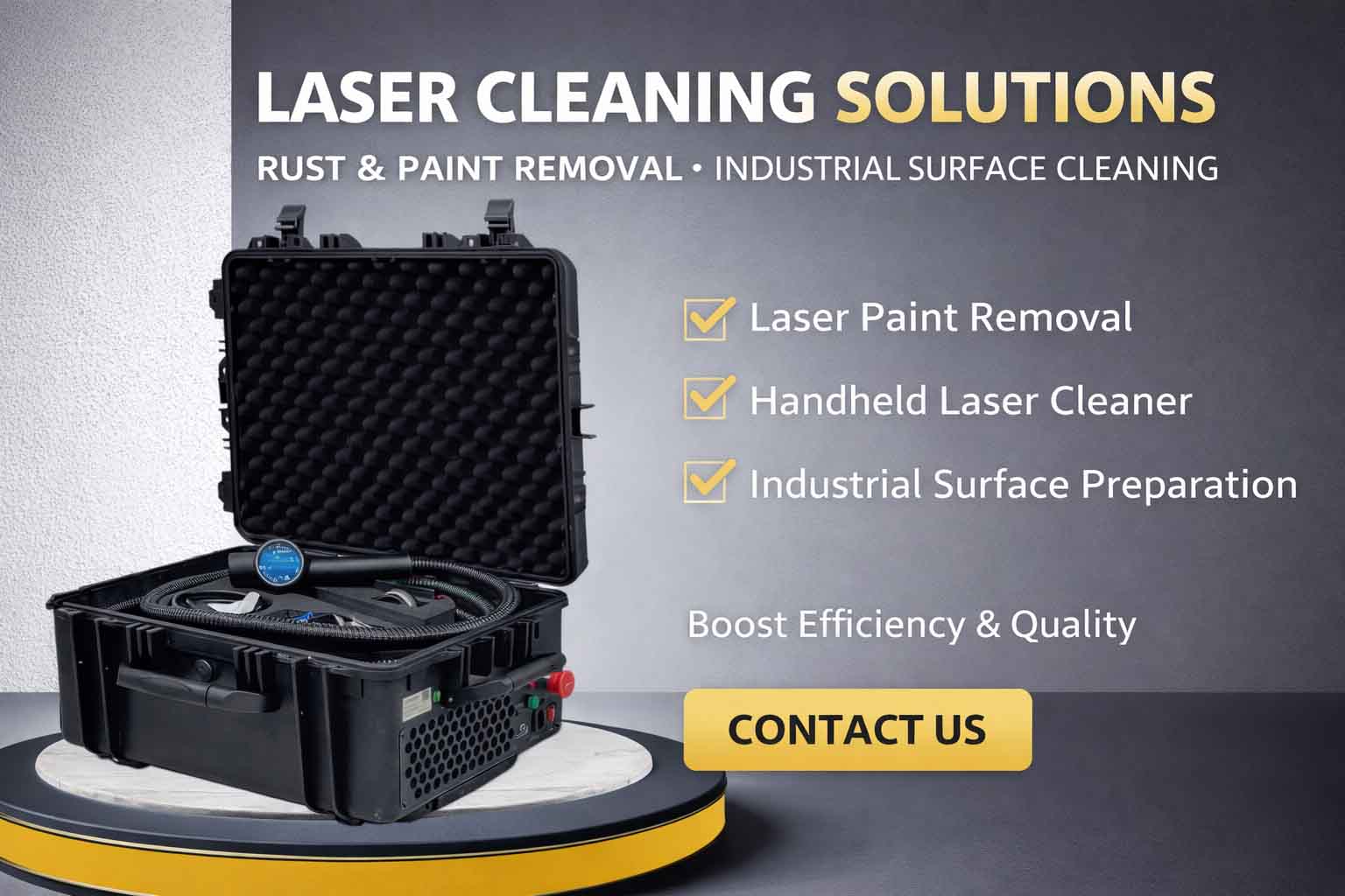 laser cleaning solutions for industrial surface preparation and paint removal