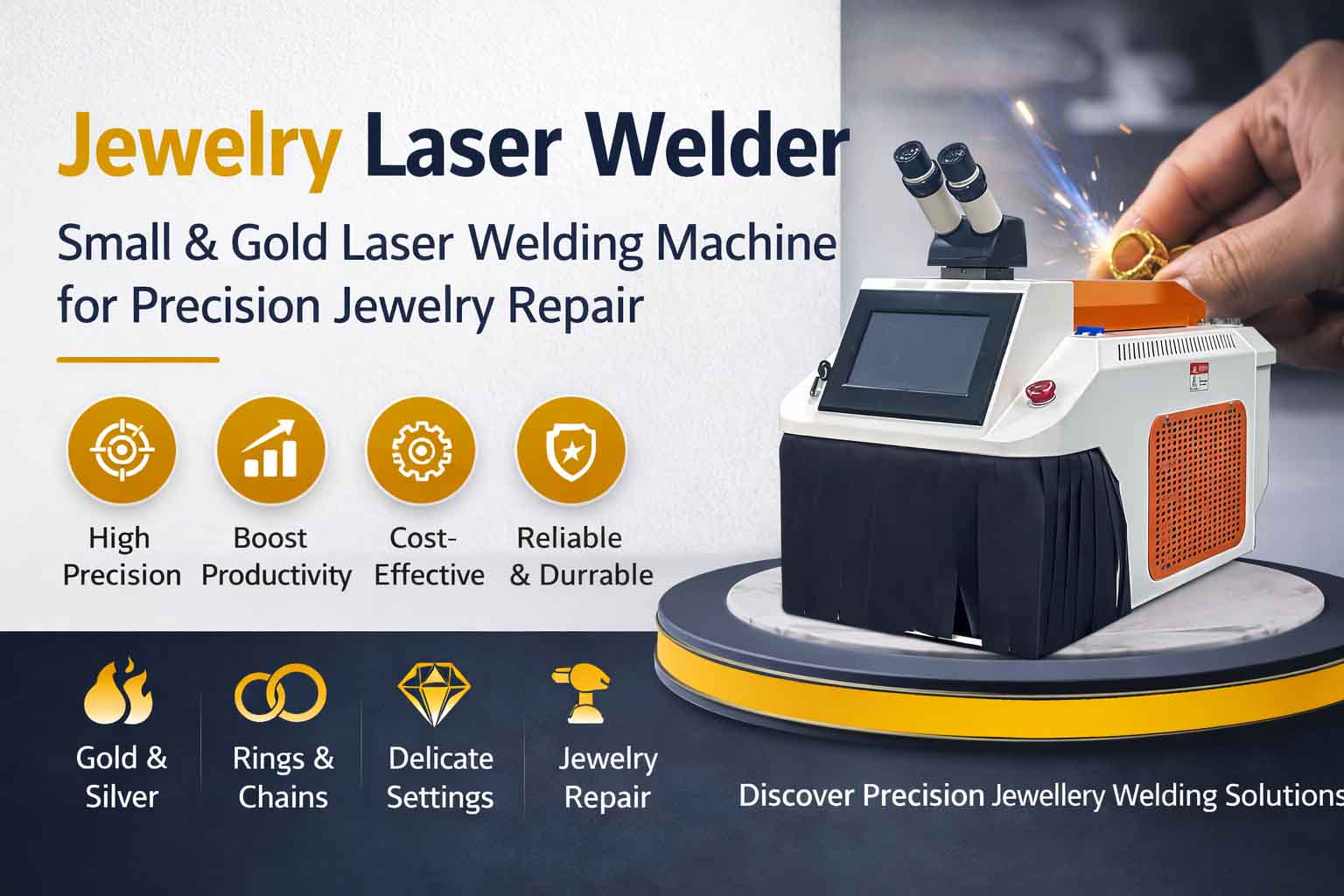 jewelry laser welder precision welding solution for gold, silver & fine jewelry